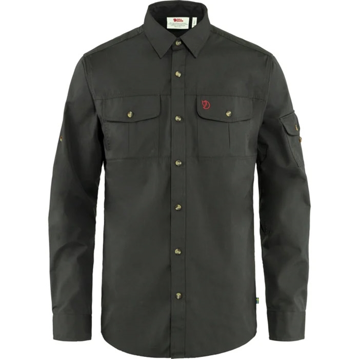 Fjällräven Singi Trekking Shirt LS Herre / Mænd-dark grey-M - Skjorter
