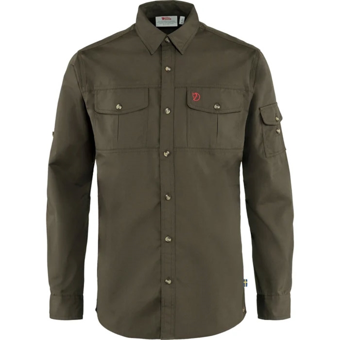 Fjällräven Singi Trekking Shirt LS Herre / Mænd-dark olive-2XL - Skjorter