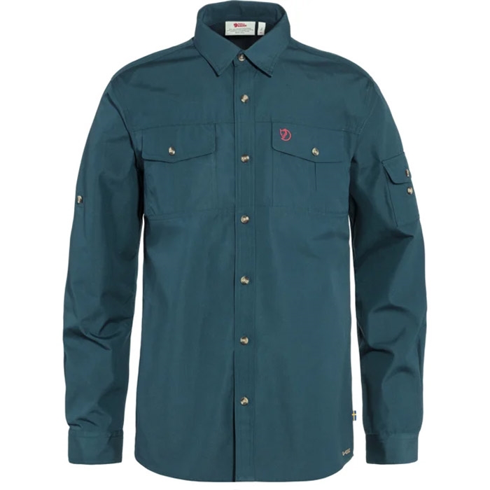 Fjällräven Singi Trekking Shirt LS Herre / Mænd-mountain blue-XL - Skjorter