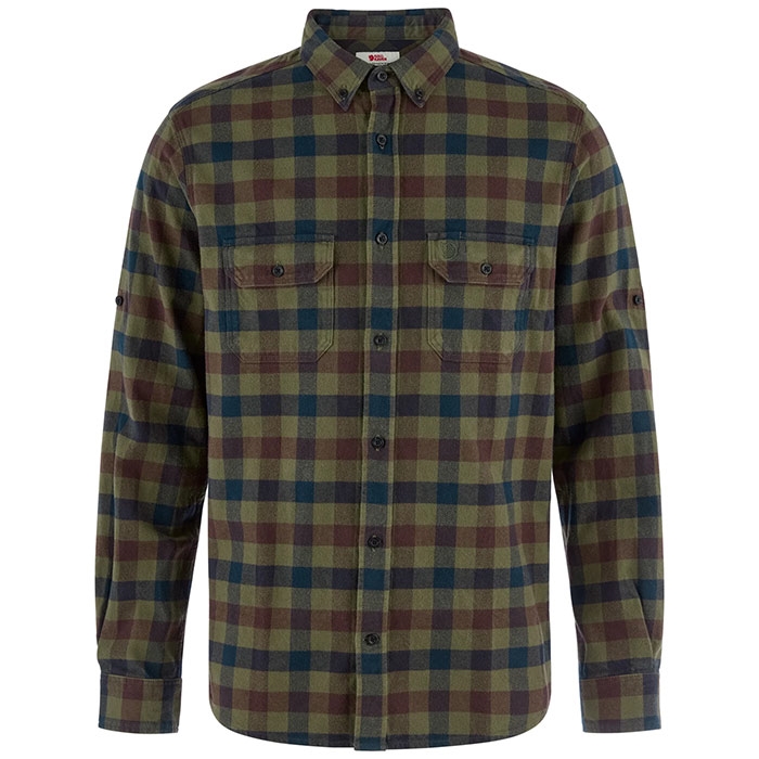 Fjällräven Skog Relaxed Shirt Herre / Mænd-laurel green-deep forest-2XL - Skjorter