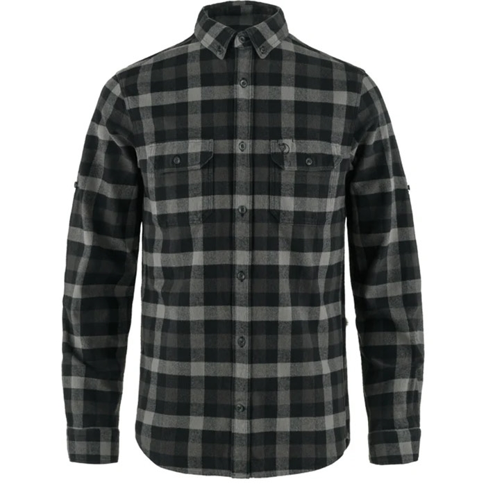 Fjällräven Skog Shirt Herre / Mænd "slim"-black / grey-L - Skjorter