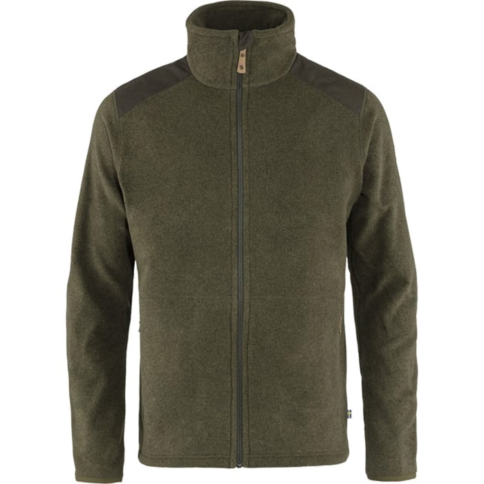 Fjällräven Sten Fleece Herre / Mænd-dark olive-2XL - Fleecejakker