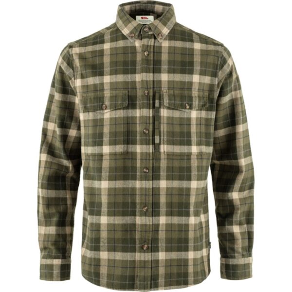 Fjällräven Värmland Heavy Grå Shirt Herre / Mænd, Grøn/deep Grøn-2XL - Skjorter