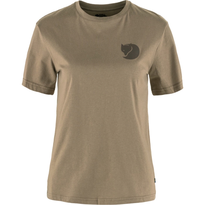 Fjällräven Walk With Nature T-Shirt Kvinder / Damer-suede brown-XS - T-Shirts