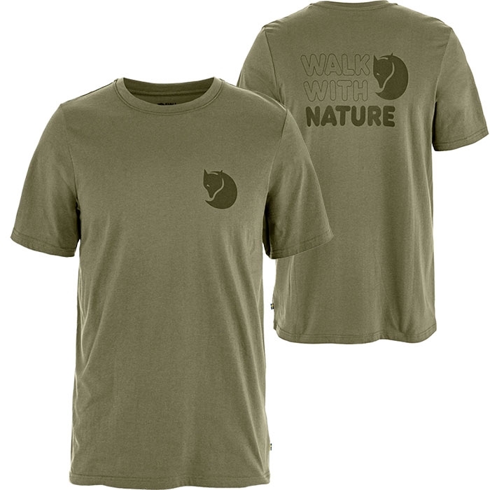 Fjällräven Walk With Nature T-Shirt-green-L - T-Shirt, Polo-shirt