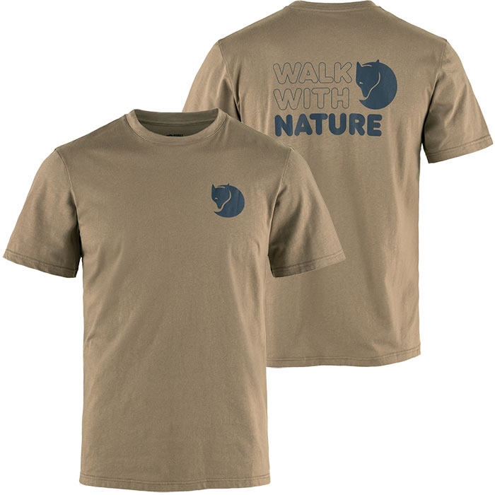 Fjällräven Walk With Nature T-Shirt-suede brown-2XL - T-Shirt, Polo-shirt