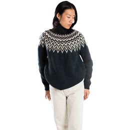 Fuza Wool Che Che Sweater High Neck Dame M/L Blå Trøjer & sweaters