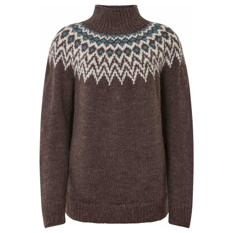 Fuza Wool Che Che Sweater High Neck Dame S/M Brun Trøjer & sweaters