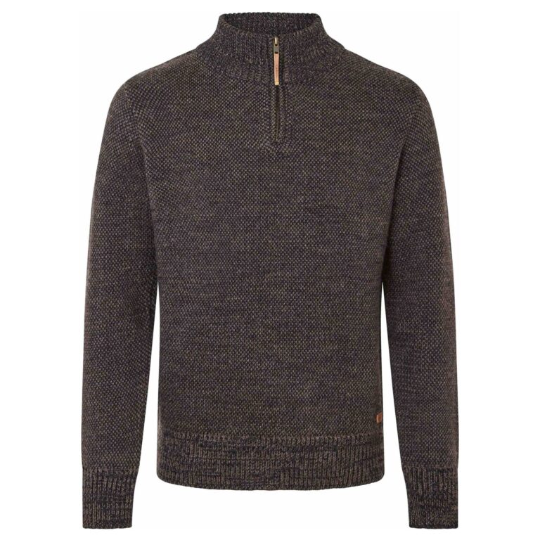 Fuza Wool Dai 1/2 Zip Sweater Herre S Brun Trøjer & sweaters