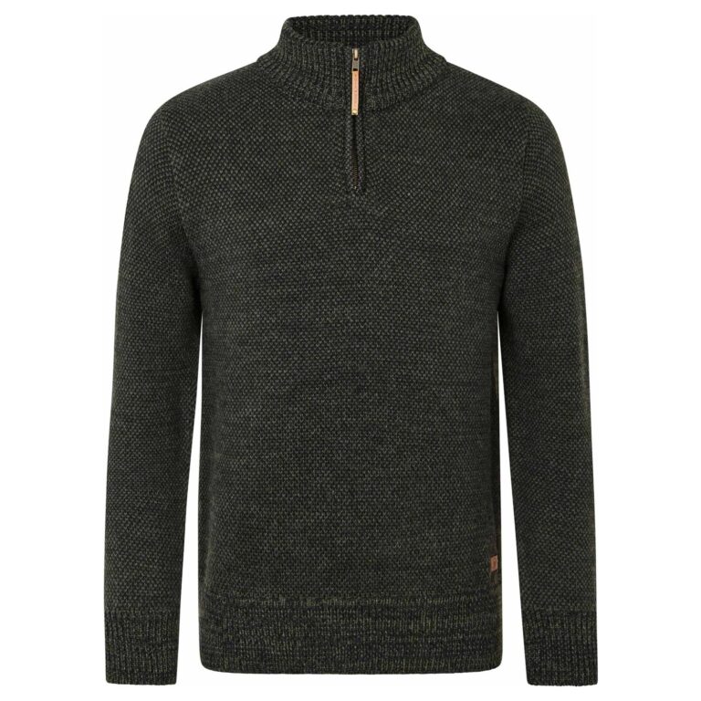 Fuza Wool Dai 1/2 Zip Sweater Herre S Grøn Trøjer & sweaters