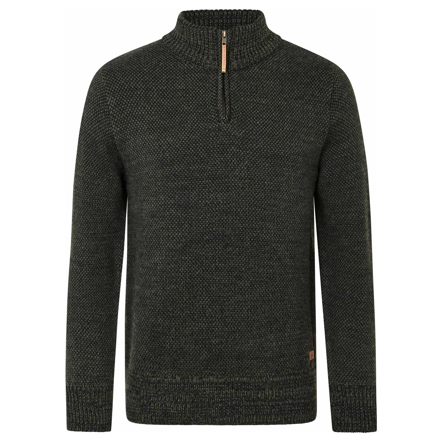Fuza Wool Dai 1/2 Zip Sweater Herre S Grøn Trøjer & sweaters