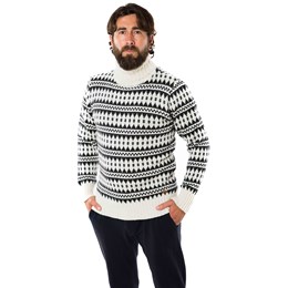 Fuza Wool Gorm Sweater High Neck Herre XL Hvid Trøjer & sweaters