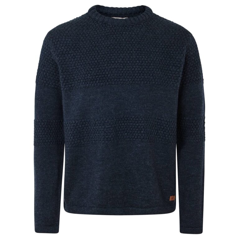 Fuza Wool Nyhavn Sweater Round Neck Herre S Blå Trøjer & sweaters