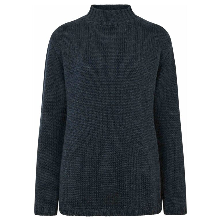 Fuza Wool Pauline Sweater High Neck Dame S/M Blå Trøjer & sweaters