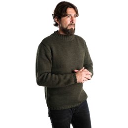 Fuza Wool Poul Sweater High Neck Herre L Grøn Trøjer & sweaters