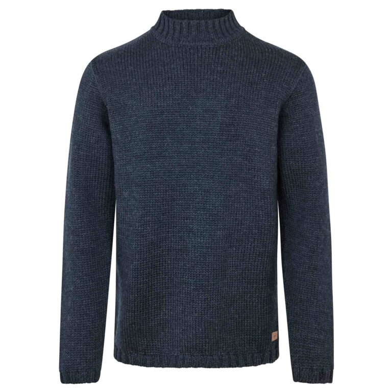 Fuza Wool Poul Sweater High Neck Herre S Blå Trøjer & sweaters