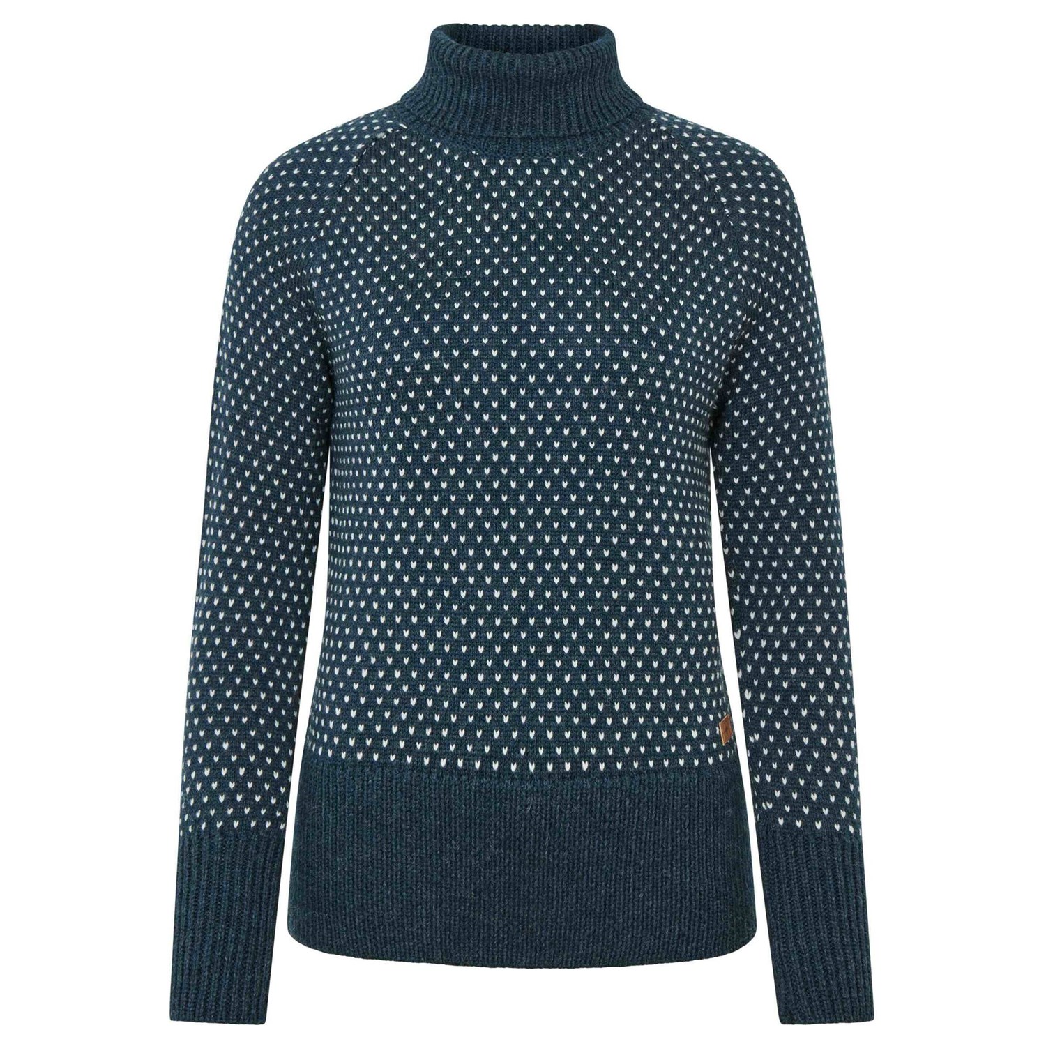 Fuza Wool Snowy Sweater High Neck Dame S Blå Trøjer & sweaters