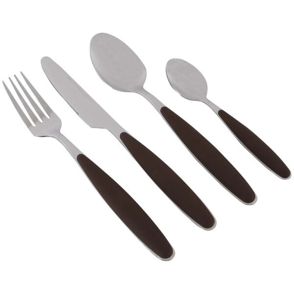 Gimex bestiksæt med soft touch håndtag Dark Brown