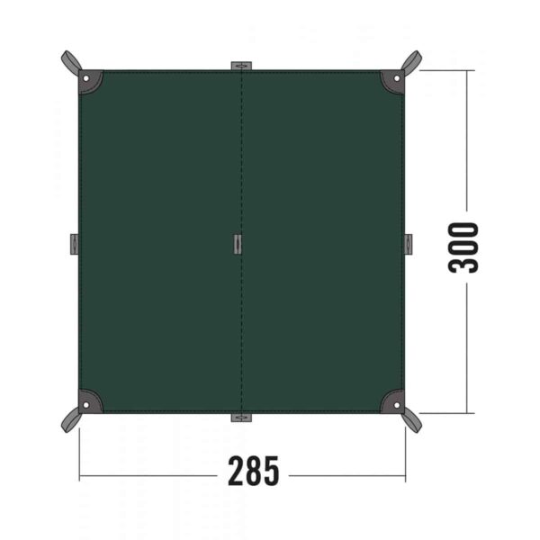 Grøn TARP 2 - 285 x 300 cm - Tatonka