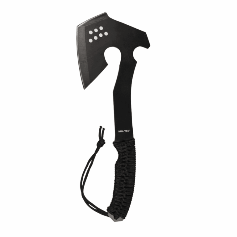 Håndøkse - Sort paracord økse med pouch - Mil-Tec