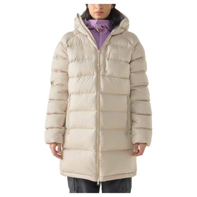Haglöfs Rosson Down Parka Dame S Beige Dunjakker
