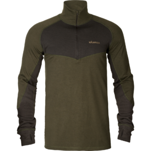 Härkila Base Warm zip neck Willow green/Shadow brown 4XL