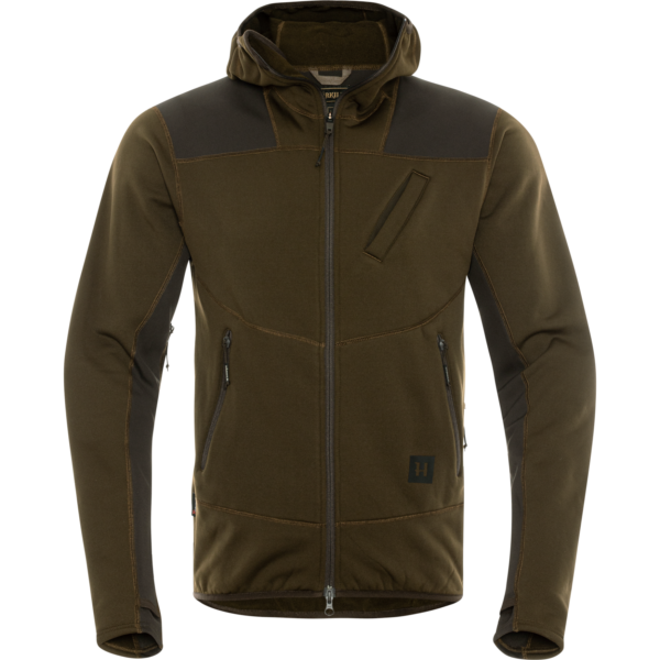 Härkila Deer Stalker fleece hoodie Willow green/Shadow brown 3XL