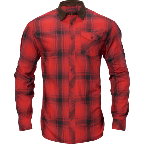 Härkila Driven Hunt flannel skjorte Red/Black check S