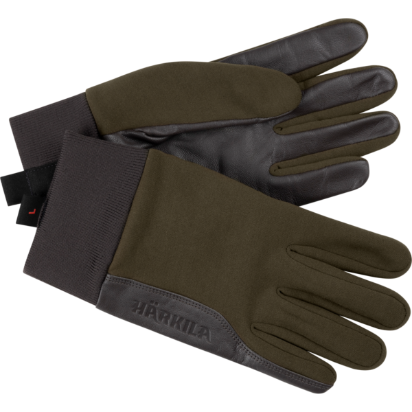 Härkila Driven Hunt shooting gloves Willow green/Shadow brown S