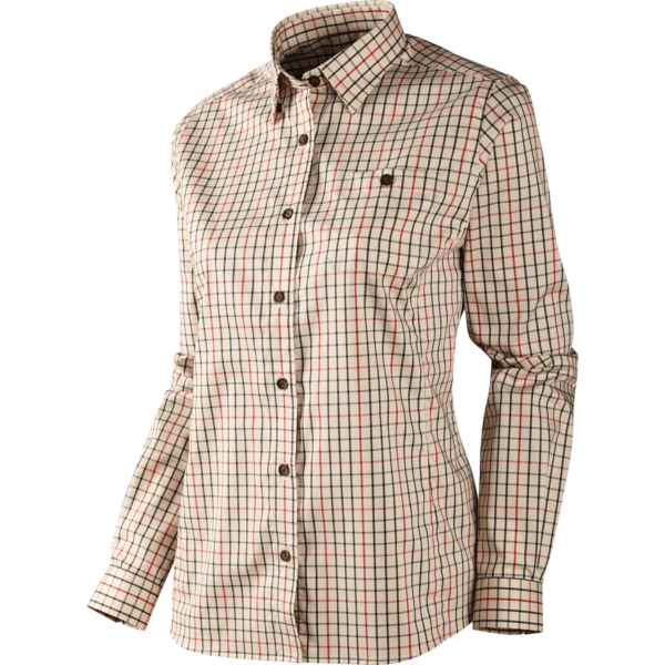 Härkila Lancaster Lady L/S skjorte Red check XL