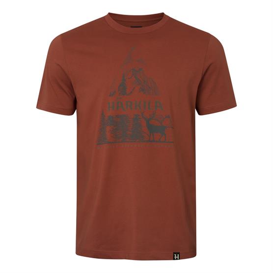 Härkila Nature S/S T-Shirt Mens, Autumn Orange