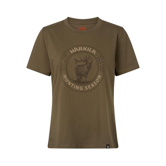Härkila Stag Badge S/S T-Shirt Womens, Beech