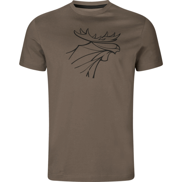Härkila graphic t-shirt 2-pack Brown granite/Phantom 5XL