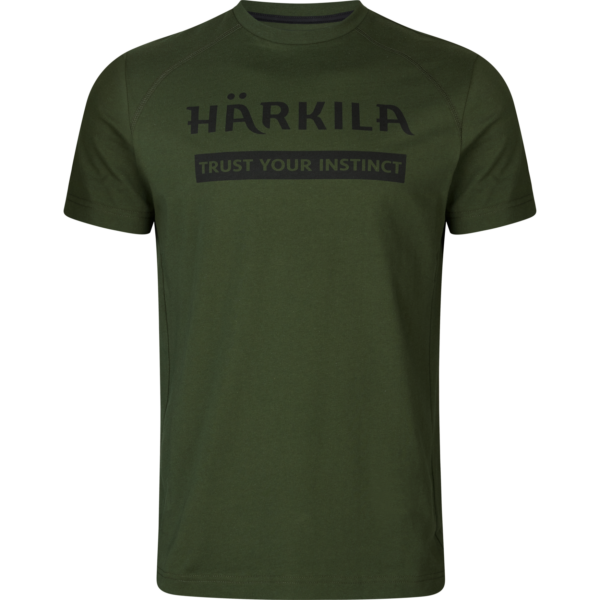 Härkila logo t-shirt 2-pack Duffel green/Phantom 5XL