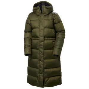 Helly Hansen Womens Essence Long Down Coat, Utility Green