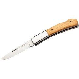 Herbertz Olive Wood Pocket Knife Satin 440