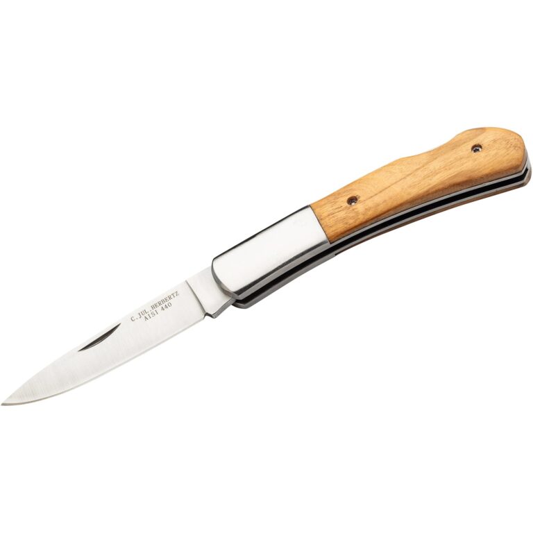 Herbertz Olive Wood Satin 440 Foldekniv Foldeknive
