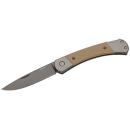 Herbertz Titaniumbelagt D2, 8 cm Foldekniv Beige Foldeknive