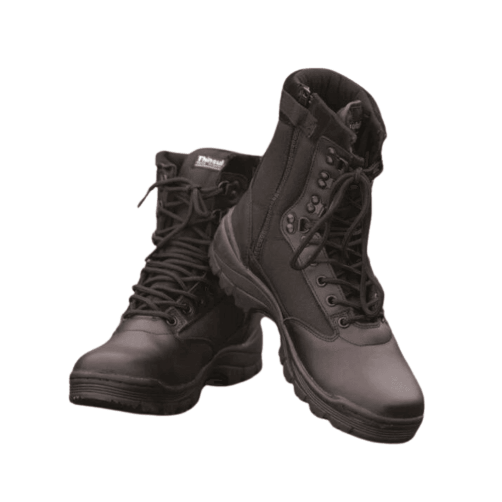 Herre vandrestøvler med lynlås | Black Tactical Boots with YKK Zipper - 14