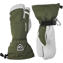 Hestra Army Leather Heli Ski 3-Finger Skihandsker 8 Grøn Handsker & luffer