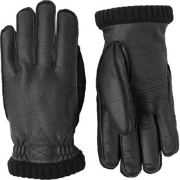 Hestra Deerskin PrimaLoft Ribbed Unisex 7 Sort Handsker & luffer