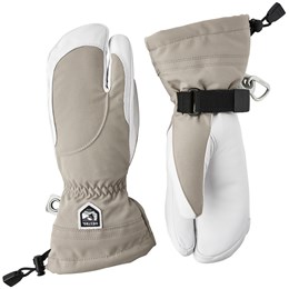 Hestra Heli Ski 3-Finger Skihandsker Dame 7 Hvid/Beige Handsker & luffer
