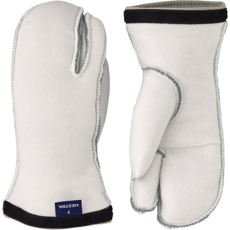 Hestra Heli Ski Liner 3-Finger Dame 7 Hvid Handsker & luffer