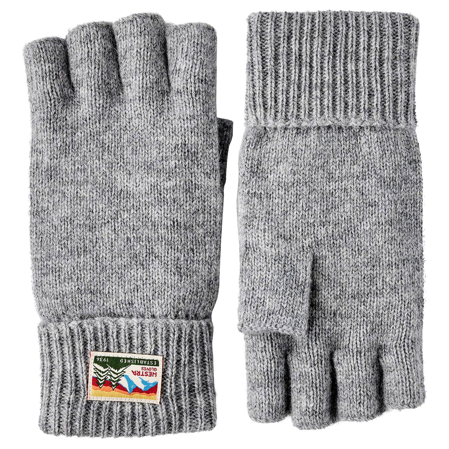 Hestra Raggwool Half Finger 6 Grå Handsker & luffer