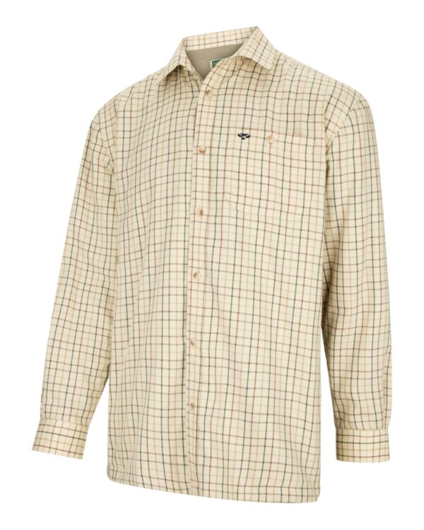 Hoggs Of Fife Micro-Fleece skjorte Birch - Olive/Tan Tattersall-M
