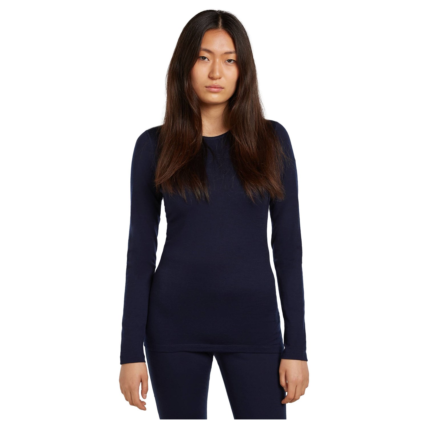 Icebreaker Merino 200 Oasis LS Crew Dame M Blå Undertrøjer