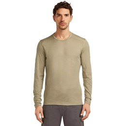 Icebreaker Merino 200 Oasis LS Crew Herre M Beige/Brun Undertrøjer