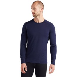 Icebreaker Merino 200 Oasis LS Crew Herre M Blå Undertrøjer