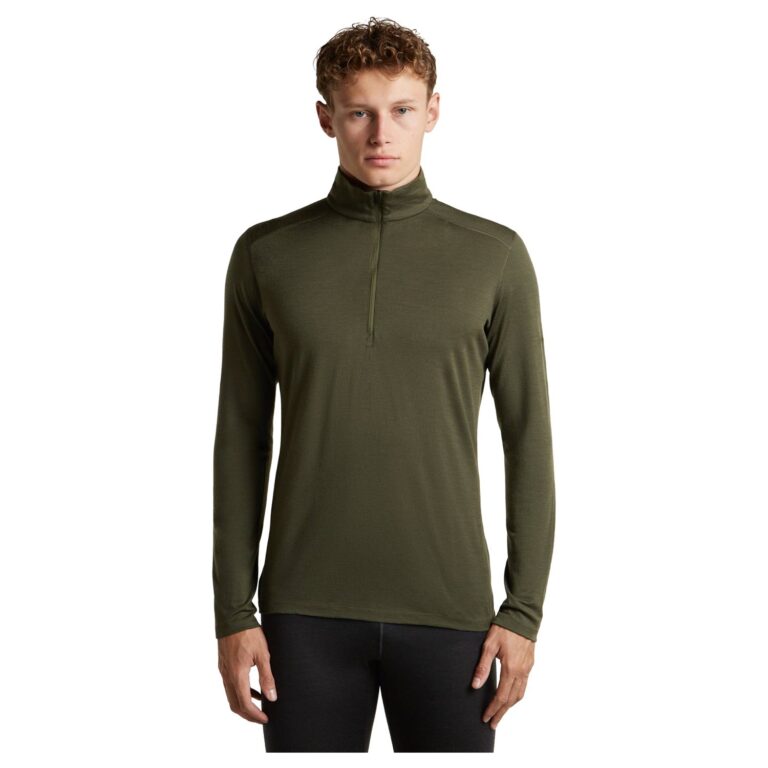 Icebreaker Merino 200 Oasis LS Half Zip Herre M Grøn Undertrøjer