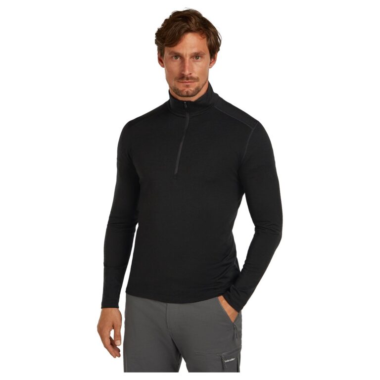 Icebreaker Merino 200 Oasis LS Half Zip Herre S Sort Undertrøjer